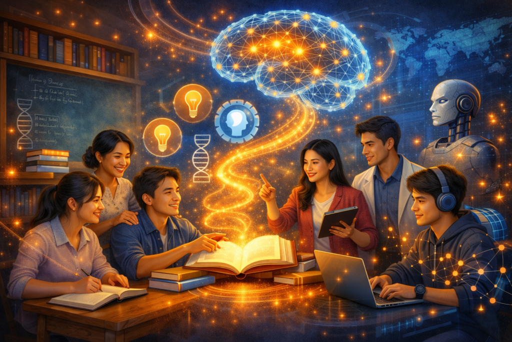 Who is the PBL meta learner we are referring to?
"Meta" (from Ancient Greek μετά) is a prefix that originally referred to succession; that is, "after," "beyond," or "with/among".  Fast-forward to modern times: in AI, meta-learning is a subfield of machine learning that trains AI models to understand and adapt to new tasks on their own. And finally, in metacognition, meta-learning is the process of learning how to learn.  Taken together, these three definitions describe the human PBL meta learner we refer to: you and me!  Whether a student or a teacher, we envision this conference as an opportunity to come together to share insights and experiences, and to better understand how to optimize our PBL knowledge and skills in our education, training, and work, while intersecting with the innovation and technology of modern times.